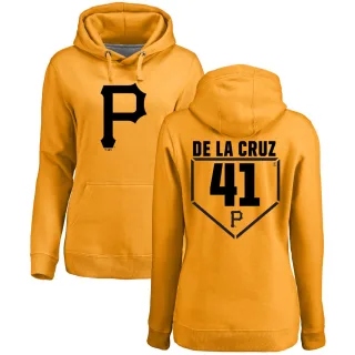 Women's Pittsburgh Pirates Bryan De La Cruz Gold Branded RBI Pullover Hoodie -