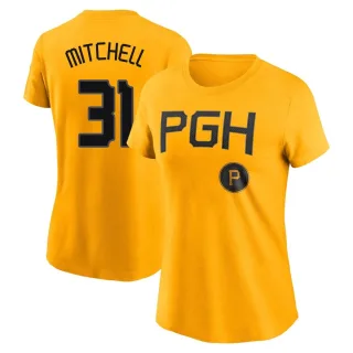 Women's Pittsburgh Pirates Cal Mitchell Gold 2023 City Connect T-Shirt