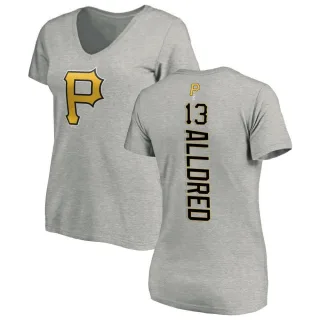 Women's Pittsburgh Pirates Cameron Alldred Ash Backer Slim Fit T-Shirt