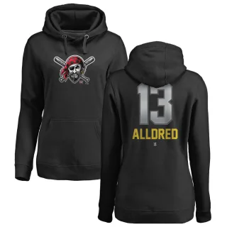 Women's Pittsburgh Pirates Cameron Alldred Black Branded Midnight Mascot Pullover Hoodie -