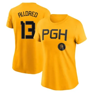 Women's Pittsburgh Pirates Cameron Alldred Gold 2023 City Connect T-Shirt