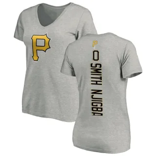 Women's Pittsburgh Pirates Canaan Smith-Njigba Ash Backer Slim Fit T-Shirt