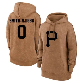 Women's Pittsburgh Pirates Canaan Smith-Njigba Brown 2023 Salute to Service Pullover Hoodie