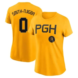 Women's Pittsburgh Pirates Canaan Smith-Njigba Gold 2023 City Connect T-Shirt