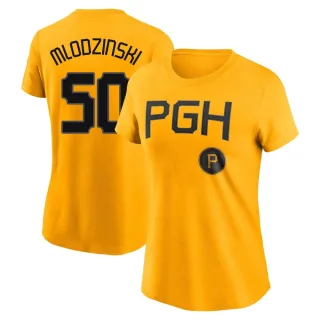 Women's Pittsburgh Pirates Carmen Mlodzinski Gold 2023 City Connect T-Shirt