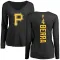 Women's Pittsburgh Pirates Dale Berra Black Backer Slim Fit Long Sleeve T-Shirt