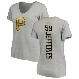 Women's Pittsburgh Pirates Daulton Jefferies Ash Backer Slim Fit T-Shirt