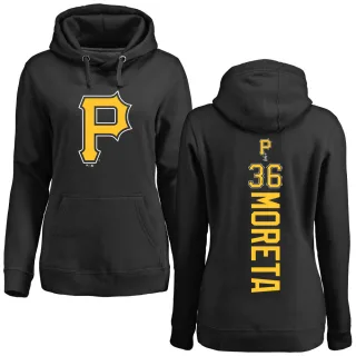 Women's Pittsburgh Pirates Dauri Moreta Black Backer Pullover Hoodie