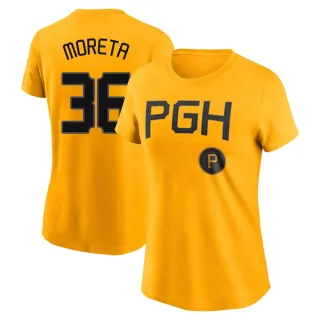 Women's Pittsburgh Pirates Dauri Moreta Gold 2023 City Connect T-Shirt