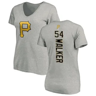 Women's Pittsburgh Pirates Deion Walker Ash Backer Slim Fit T-Shirt