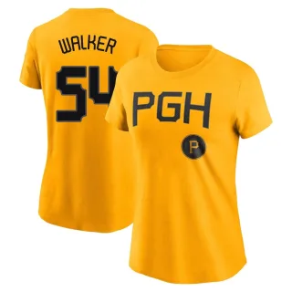 Women's Pittsburgh Pirates Deion Walker Gold 2023 City Connect T-Shirt