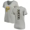 Women's Pittsburgh Pirates Dillon Peters Ash Backer Slim Fit T-Shirt