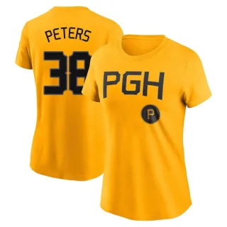 Women's Pittsburgh Pirates Dillon Peters Gold 2023 City Connect T-Shirt