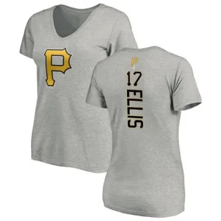 Women's Pittsburgh Pirates Dock Ellis Ash Backer Slim Fit T-Shirt