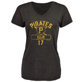 Women's Pittsburgh Pirates Dock Ellis Black Base Runner T-Shirt