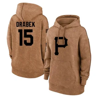 Women's Pittsburgh Pirates Doug Drabek Brown 2023 Salute to Service Pullover Hoodie