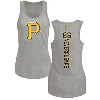 Women's Pittsburgh Pirates Dovydas Neverauskas Ash Backer Tank Top