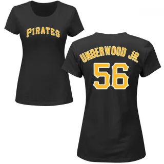 Women's Pittsburgh Pirates Duane Underwood Jr. Black Roster T-Shirt