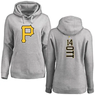 Women's Pittsburgh Pirates Ed Ott Ash Backer Pullover Hoodie