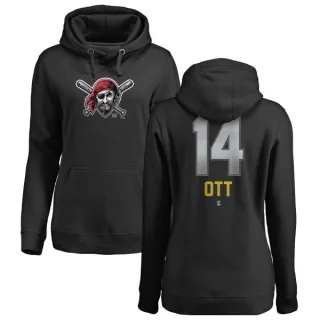 Women's Pittsburgh Pirates Ed Ott Black Branded Midnight Mascot Pullover Hoodie -