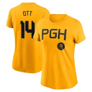 Women's Pittsburgh Pirates Ed Ott Gold 2023 City Connect T-Shirt