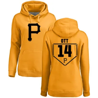 Women's Pittsburgh Pirates Ed Ott Gold Branded RBI Pullover Hoodie -