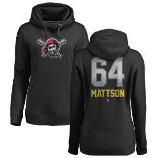 Women's Pittsburgh Pirates Isaac Mattson Black Branded Midnight Mascot Pullover Hoodie -