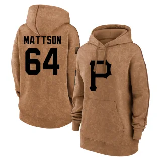 Women's Pittsburgh Pirates Isaac Mattson Brown 2023 Salute to Service Pullover Hoodie