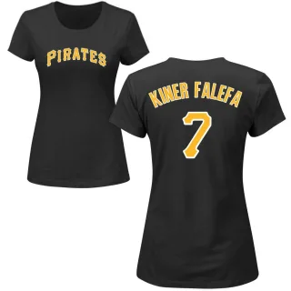 Women's Pittsburgh Pirates Isiah Kiner-Falefa Black Roster T-Shirt