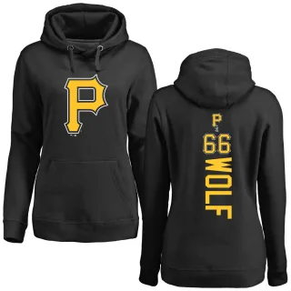 Women's Pittsburgh Pirates Jackson Wolf Black Backer Pullover Hoodie