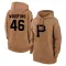 Women's Pittsburgh Pirates Jake Woodford Brown 2023 Salute to Service Pullover Hoodie