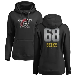 Women's Pittsburgh Pirates Jalen Beeks Black Branded Midnight Mascot Pullover Hoodie -