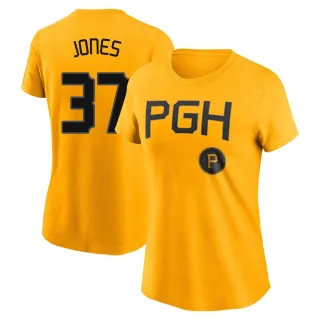 Women's Pittsburgh Pirates Jared Jones Gold 2023 City Connect T-Shirt