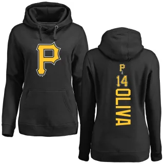 Women's Pittsburgh Pirates Jared Oliva Black Backer Pullover Hoodie