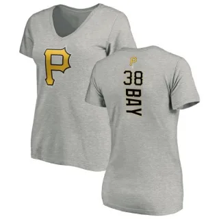 Women's Pittsburgh Pirates Jason Bay Ash Backer Slim Fit T-Shirt