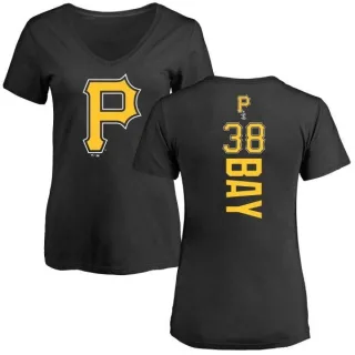 Women's Pittsburgh Pirates Jason Bay Black Backer Slim Fit T-Shirt