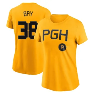 Women's Pittsburgh Pirates Jason Bay Gold 2023 City Connect T-Shirt