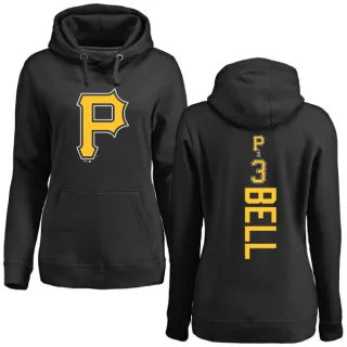 Women's Pittsburgh Pirates Jay Bell Black Backer Pullover Hoodie