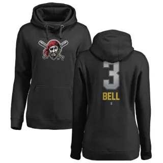 Women's Pittsburgh Pirates Jay Bell Black Branded Midnight Mascot Pullover Hoodie -