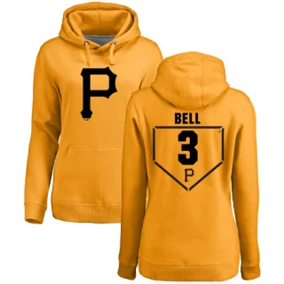 Women's Pittsburgh Pirates Jay Bell Gold Branded RBI Pullover Hoodie -