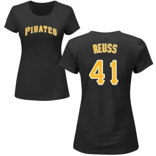 Women's Pittsburgh Pirates Jerry Reuss Black Roster T-Shirt