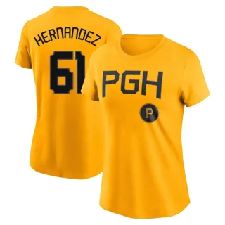 Women's Pittsburgh Pirates Jose Hernandez Gold 2023 City Connect T-Shirt