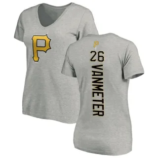 Women's Pittsburgh Pirates Josh VanMeter Ash Backer Slim Fit T-Shirt