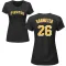 Women's Pittsburgh Pirates Josh VanMeter Black Roster T-Shirt