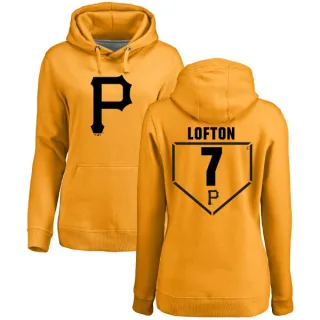 Women's Pittsburgh Pirates Kenny Lofton Gold Branded RBI Pullover Hoodie -