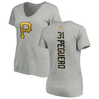 Women's Pittsburgh Pirates Liover Peguero Ash Backer Slim Fit T-Shirt