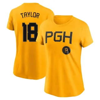 Women's Pittsburgh Pirates Michael Taylor Gold 2023 City Connect T-Shirt