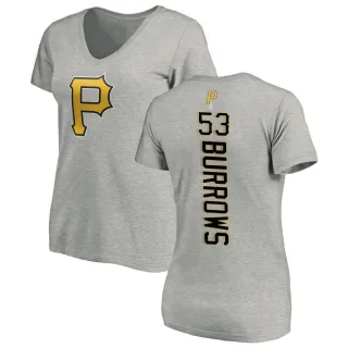 Women's Pittsburgh Pirates Mike Burrows Ash Backer Slim Fit T-Shirt