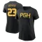 Women's Pittsburgh Pirates Mitch Keller Black 2023 City Connect Wordmark T-Shirt