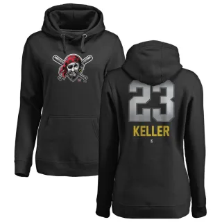 Women's Pittsburgh Pirates Mitch Keller Black Branded Midnight Mascot Pullover Hoodie -